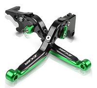 XIDAODIT Motorcycle Accessories Adjustable CNC Brakes Clutch Levers Handle for Kawasaki ZX6R ZX 6R 636 ZX6 R ZX-6R 2007-2016 (Black+Green)