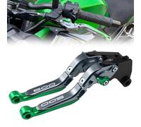 XIDAODIT Motorcycle Clutch Lever Adjustable Handlebars Brake and Clutch Levers Set for Kawasaki NINJA500 Ninja 500 Z500 Z 500 SE 2024 2025（Green）