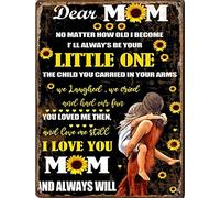 Xiddxu Aluminum Sign Wall Sign Mom tin Sign, Gift for Mom, Mother and Daughter tin Sign, from Daughter, Mother's Day tin Sign,Retro Style, Wall Art Decoration, Farmhouse Decoration,5.5x8 Inch