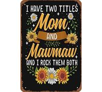Xiddxu Dear Sunflower Mom Poster to My Mom Poster Tin Sign, Wall Decor, Metal Sign, Home Bar, Garage Tin Sign 6x8inch