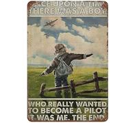 Xiddxu Metal Tin Retro Sign There was A Boy Tin Sign Gift for Anniversary, Mother's Day, Father's Day, Birthday,,Wall Decoration Plaques,Vintage Wall Home Decor 5.5x8 Inch