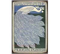 Xiddxu Metal Tin Retro Sign Vintage Peacock Art - Antique Advertising Art - Wall Decort Art Best Wall Decor Gift Vintage Wall Home Decor 8x12 Inch