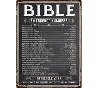 Xiddxu Metal Tin Sign Bible Numbers God's Numbers Metal Signs Poster Wall Decor Design for Cafes Bar Pub Beer Club Wall Home Decor 8x12 inch