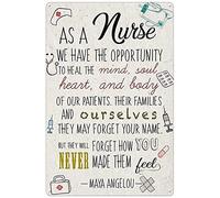Xiddxu Nurse As A Nurse Woman Nurse Female Nursing Retro Tin Sign Metal Sign Vintage Plaque Metal Tin Sign Metal Poster Wall Decor for Living Room Home Kitchen Garage Bar Pub Gift 12x16 Inch