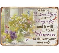 Xiddxu Retro Metal Aluminium Tin Sign Memorial tin Sign Whisper I Love You Gift for Best Friend Mother's Day Father's Day Birthday Novelty Retro Metal Tin Sign Plaque Bar Pub Club Cafe 8x12 Inch