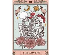 Xiddxu Skull Tapestry The Kissing Lovers Tarot Tapestry Halloween Tin Sign Cafe bar Home Wall Art Decoration Retro Metal Tin Sign 5.5x8inch