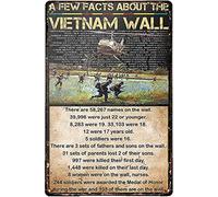 Xiddxu Vintage Metal Tin Sign Veterans Day Decorations A Few Facts About The Vietnam Veteran Tin Sign for Backyard Garage Man Cave Shed Office Craft Room Living Room Coffee & Bar 5.5x8 Inch