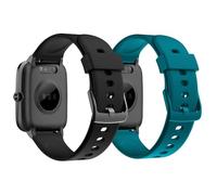 XIDESSEN 2 Pack Silicone Bands Compatible with Fitpolo H205L/207 Willful SW021 ID205U/ID205S/ID205L/ID216/021/SW021/SW025,Comfortable Breathable Sports Silicone Replacement Watch Strap for Men Women