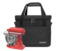 XIDIHF Stand Mixer Carrying Case Compatible with KitchenAid 6-8 Qt Mixers, Durable Storage Bag with Extra Accessory Pockets - Black