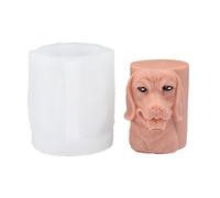 Xidimold Dog Cylinder Candle Mould - Animal Dog Spiral Wave Pillar Silicone Mould for Candle Making, Resin Casting, Soap & Concrete Crafts, Home Decor, Wedding and Pet Memorial Gift (C)