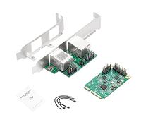 XIDIT 1 PCS for NEW for MINI PCIE Network Card 10/100/1000Mbps Dual-Port Gigabit Network Card