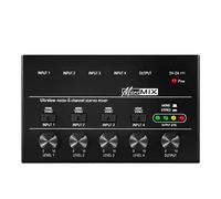 XIDIT 1 PCS Portable Ultra Low-Noise Mixer Mini Stereo Mixer Audio USB Mixer for Recording Studio Black