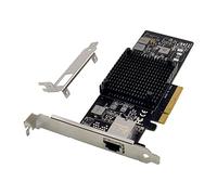 XIDIT 1 Set 1 PCI X8 10GbE Network Card PCI-E X8 X550 10G Single Port RJ45 10GbE X550-T1 RJ45X Black Accessories with Heat Sink+Short Baffle