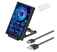 XIDIT 1 Set Secondary Screen Computer Secondary Screen for Mini ITX Case 3.5 Inch IPS CPU GPU RAM HDD Monitoring USB Display AIDA64 Black
