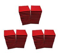 XIDIT 144 Pcs Sound Insulation Board Acoustic Panel Studio Foam Wedge Fireproof Soundproof Cushion Wall Board,2.5 x 30 x 30cm