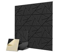 XIDIT 16Pcs Acoustic Panel with Self-Adhesive,12X12X0.4in Sound Proof Panel,Sound Panel High Density Studio Office,4