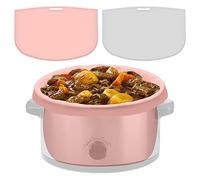 XIDIT 2 Pack Slow Cooker Liners - Reusable Cooker Divider, Silicone Cooking Bags Fit 6 Quarts Pot (Grey+Pink)