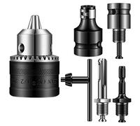XIDIT 6 Pcs Capacity Drill Chuck Set with 1.5-13 mm Drill Chuck Converter 1/2-20UNF Mount Impact Driver Bits Chuck Drill Chuck