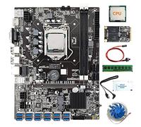 XIDIT B75 12 USB3.0 BTC Mining Motherboard CPU+Fan+4G DDR3 RAM+120G SSD+Thermal Grease+Switch Cable+SATA Cable LGA1155 SATA3.0