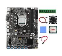 XIDIT B75 12USB BTC Miner Motherboard+G530 CPU+4G DDR3 RAM+Fan+Thermal Pad+Switch Line+SATA Cable 8 PCIE LGA1155 DDR3 RAM Slot