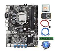XIDIT B75 8 Card BTC Mining Motherboard+CPU+Fan+8G DDR3 RAM+128G SSD+Switch Cable+Network Cable 8USB3.0 GPU LGA1155 DDR3 MSATA