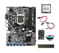 XIDIT B75 BTC Mining Motherboard 12 USB+G630 CPU+RGB Fan+DDR3 8GB 1600Mhz RAM+128G SSD+Switch Cable+SATA Cable Motherboard