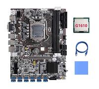 XIDIT B75 ETH Mining Motherboard 12 PCIE to USB LGA1155 Motherboard with G1610 CPU+RJ45 Network Cable+Thermal Pad