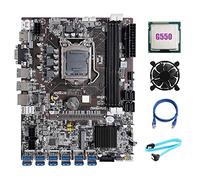 XIDIT B75 ETH Mining Motherboard 12 PCIE to USB LGA1155 Motherboard with G550 CPU+SATA Cable+RJ45 Network Cable+Cooling Fan