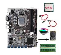 XIDIT B75 ETH Mining Motherboard 12USB+G1610 CPU+2XDDR3 4GB 1600Mhz RAM+128G SSD+Fan+SATA Cable+Switch Cable+Thermal Grease
