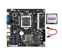 XIDIT B75E 8 Card BTC Mining Motherboard+G630 CPU+SATA Cable B75 Chip LGA1155 DDR3 RAM MSATA ETH Miner Supports 8 USB3.0 Ports