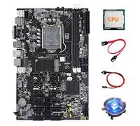 XIDIT B75PE ETH Mining Motherboard+Random CPU+Fan+SATA Cable+Switch Cable 12 PCIE LGA1155 MSATA DDR3 B75 BTC Miner Motherboard