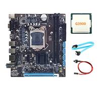XIDIT H110 Computer Motherboard Supports LGA1151 6/7 Generation CPU Dual-Channel DDR4 Memory+G3900 CPU+SATA Cable+Switch Cable PCB