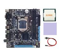 XIDIT H110 Computer Motherboard Supports LGA1151 6/7 Generation Dual-Channel DDR4 Memory+G3900 CPU+Thermal Pad+Switch Cable