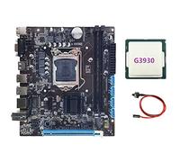 XIDIT H110 Desktop Computer Motherboard Motherboard Supports LGA1151 6/7 Generation CPU Dual-Channel DDR4 Memory+G3930 CPU+Switch Cable