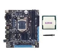 XIDIT H110 Desktop Computer Motherboard PCB Black Durable in Use Easy Carrying Supports LGA1151 6/7 Generation CPU Dual-Channel DDR4 Memory+G3930 CPU+Thermal Grease