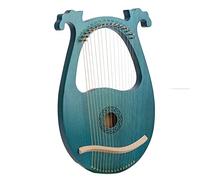 XIDIT Lyre Harp 16 Strings Wooden Musical Instrument String Instrument with Tuning Wrench Spare Strings Blue