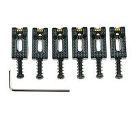 XIDIT Roller Tremolo Bridge Saddles System Replacement for Strat/Tele Electric Guitar Guitar Accessories,Black