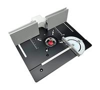 XIDIT Router Table Insert Plate Aluminum Alloy Wood Milling Flip Board Trimming Machine Engraving Auxiliary Tool,Black