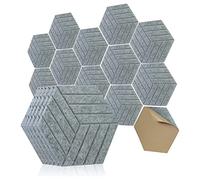 XIDIT Sound Proof Panels Hexagon Self-Adhesive Density Sound Proof Panels 12 Pcs Acoustic Panel, Sound Dampening Panel for Studio Office Home 1
