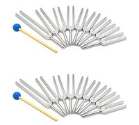 XIDIT Tuning Fork Set - 18 Tuning Forks for Healing Chakra,Sound Therapy,Keep Body,Mind and Spirit in Perfect Harmony- Silver