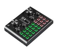 XIDIT V8 Plug Sound Card for Live Streaming Voice Changer Sound Card with Multiple, Audio Mixer for Recording