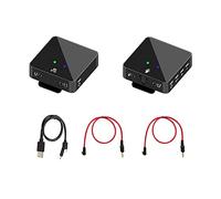 XIDIT Wireless Live Lavalier Microphone Square RF Launcher Receiver Clip Collar Lapel Microphone System for Camera(One To One)