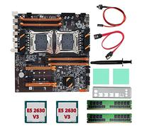 XIDIT X99 Dual CPU Motherboard Dual CPU Motherboard +2XE5 2630 V3 CPU+2XDDR4 4G RECC RAM+SATA Cable+Baffle LGA 2011 8XDDR4 Slot Support 2011-V3 CPU