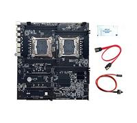 XIDIT X99 Dual-Socket CPU Motherboard +Switch Line+SATA Cable+Thermal Grease LGA2011-3 8XDDR4 ECC RAM Slot Support E5 V3/V4 CPU Spare Parts Kits