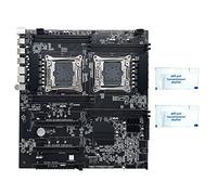 XIDIT X99 Dual-Socket CPU Motherboard+Thermal Grease LGA2011-3 V3/V4 8XDDR4 ECC RAM Slot PCIEx16 SATA3.0 Server PC Motherboard Black PCB + Metal Fine Workmanship