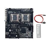 XIDIT X99 Dual-Socket Mining Motherboard with Switch Cable+Bezel LGA2011-3 Dual CPU DDR4 Memory Slot 8XSATA2.0 M.2 Motherboard