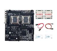 XIDIT X99 Dual-Socket Motherboard +2XE5-2620 V4 CPU+2XThermal Grease +Switch Cable+SATA Cable LGA2011 V3/V4 8XDDR4 ECC RAM Slot Spare Parts