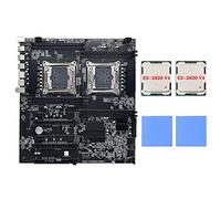 XIDIT X99 Dual-Socket Motherboard +2XE5-2620 V4 CPU+2XThermal Pad LGA2011-3 8XDDR4 ECC RAM Slot PCIE X16 Server PC Motherboard Replacement Kit