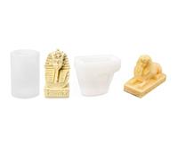 Xidmold 2pcs 3D Egyptian Cleopatra Sphinx Candle Moulds Silicone Egyptian Style Molds for Soy Wax Candle Making, Soap, Chocolate, Cake, Mousse, Dessert, Figurine, Resin Art