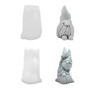 Xidmold 2PCS 3D Gnomes Silicone Candle Moulds Cute Dwarf Silicone Mold Silicone Casting Mould for Dwarf for DIY Plaster Polymer Clay Epoxy Resin Moulds Ornaments Home Decor